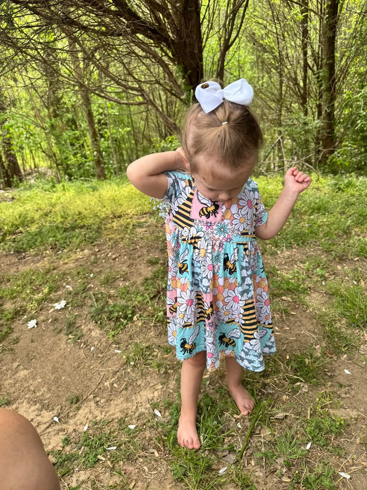 Bee Happy Short Sleeve Dress with Shorts
