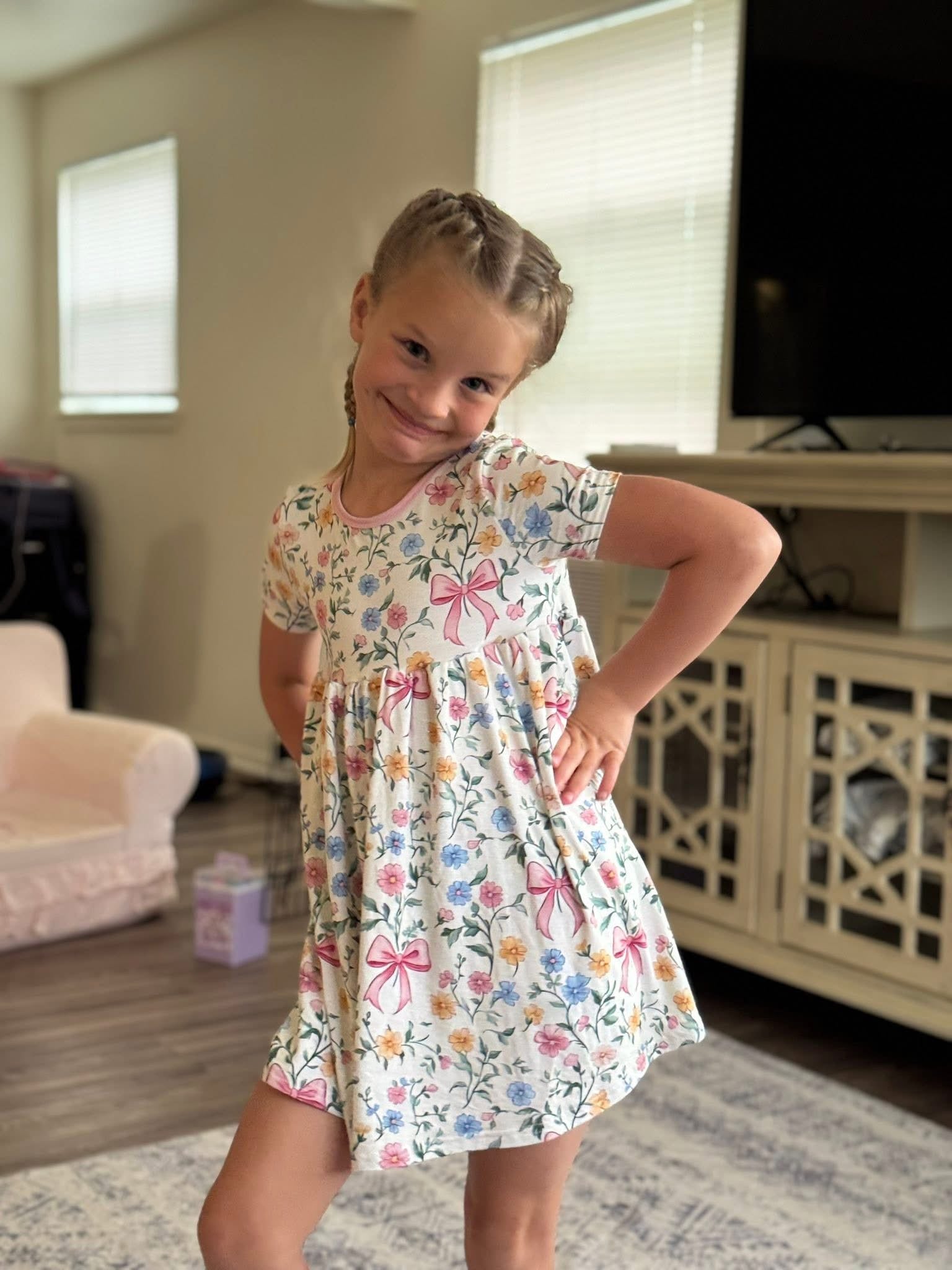 Petals & Bows Dress with Shorts