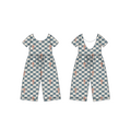 Cross Check Short Sleeve Jumpsuit