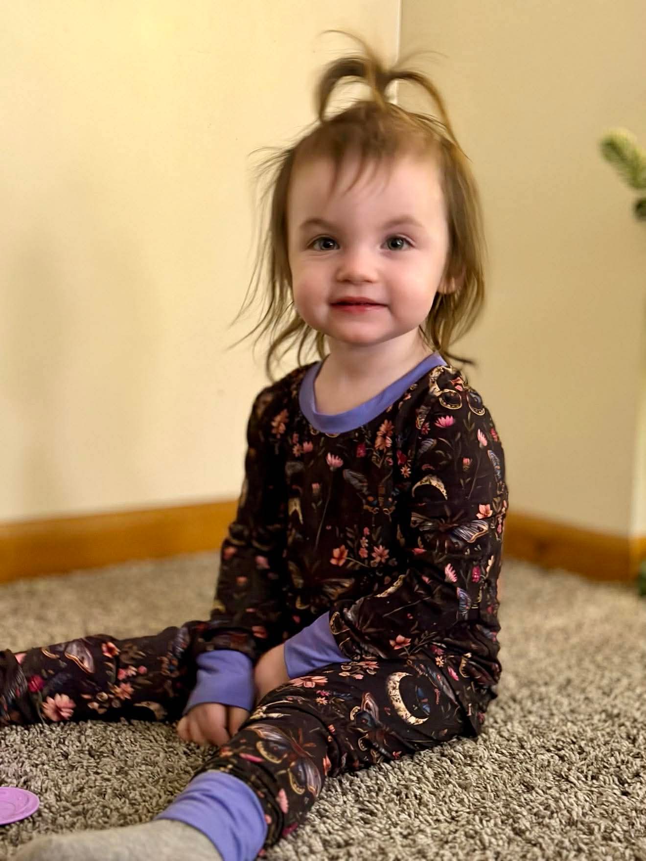 Crescent Wings Long Sleeve Two Piece PJ Set